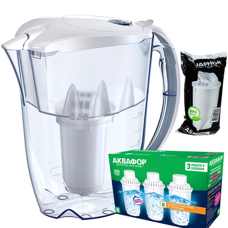 Фильтр-кувшин Аквафор Арктик А5 с тремя модулями В8 Белый (1881395996)