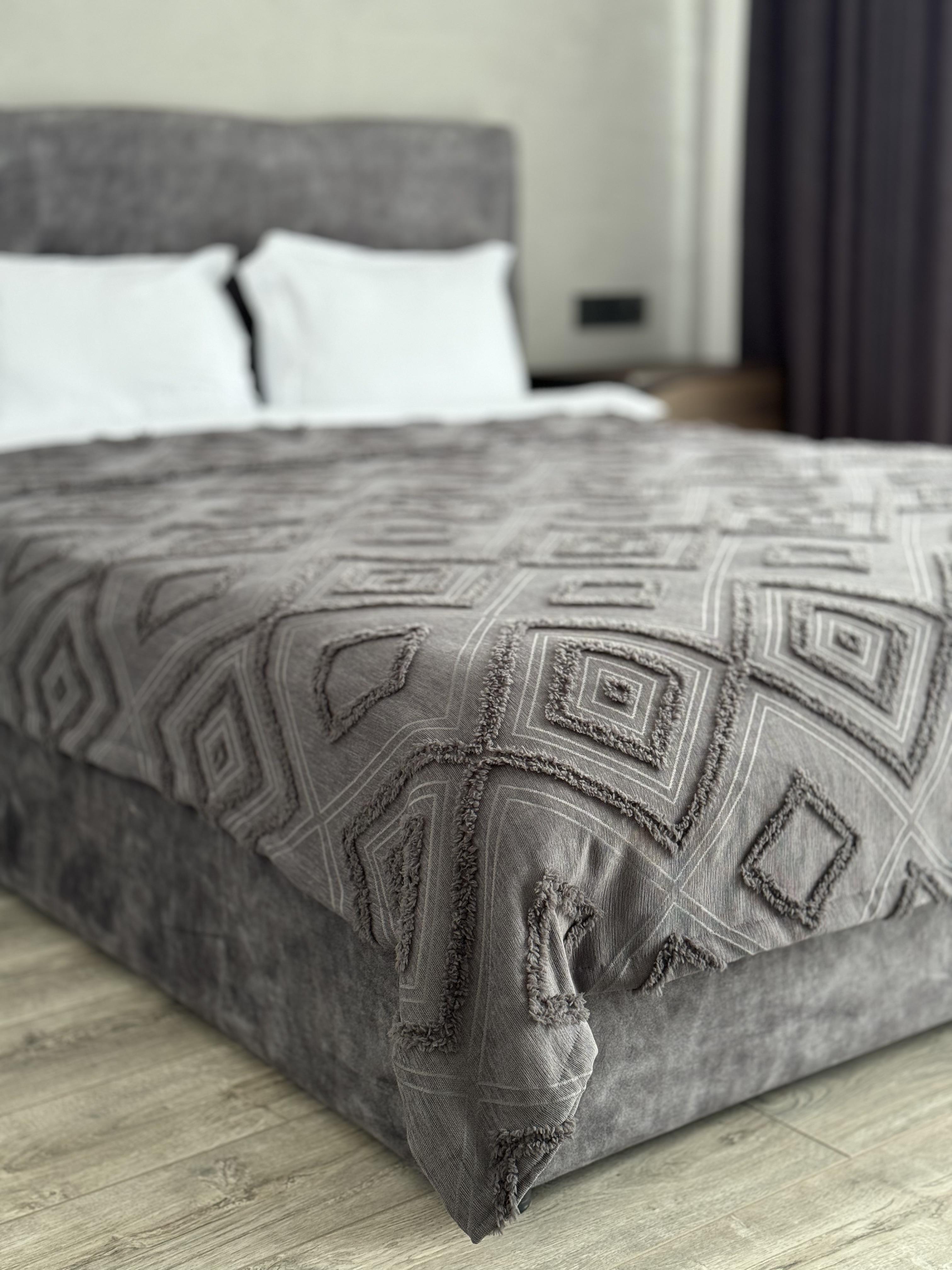 Покрывало Олаф 140x250 см Графитовый - фото 3 Покрывало Олаф 140x250 см Графитовый - фото 3