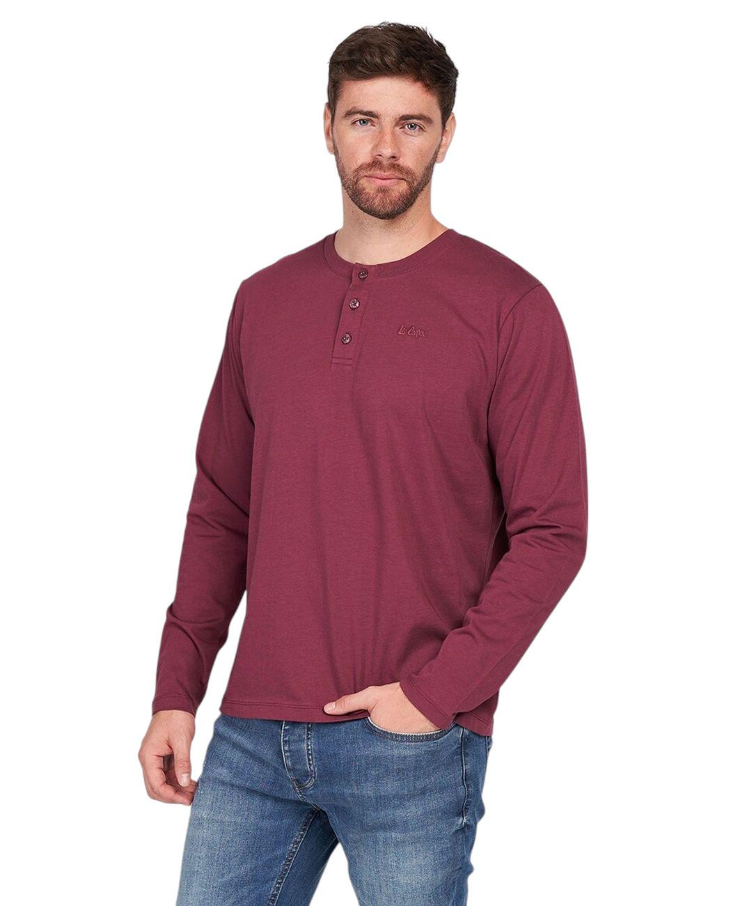 Лонгслив мужской Lee Cooper 10196416.216 XXL Бордовый (5942723002273)