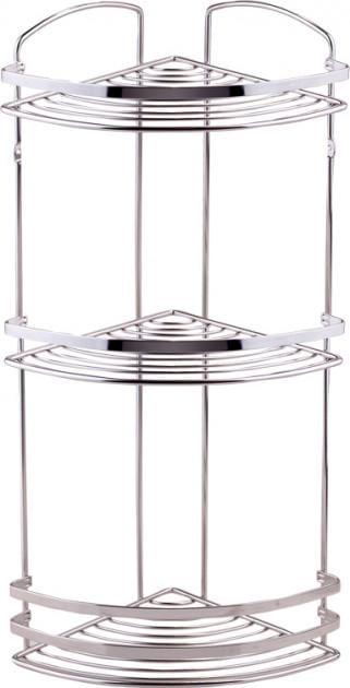 Полка угловая в ванную 3-ярусная Tekno-Tel Хром (BK083SS)