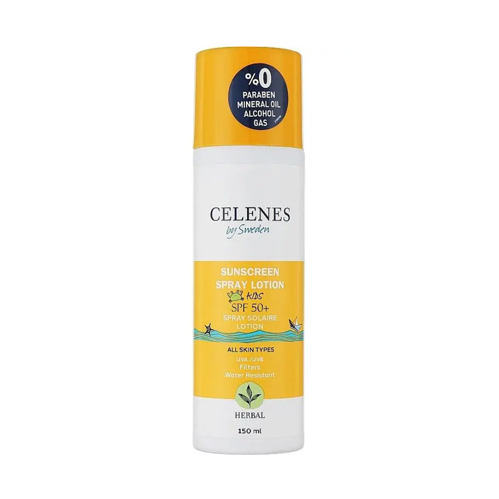 Сонцезахисний спрей-лосьйон для дітей CELENES Sunscreen Spray Lotion Kids SPF50+ 150 мл