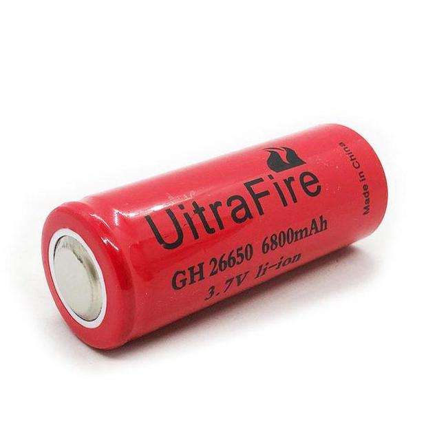 Аккумулятор многоцелевой Ultra Fire 26650 Li-Ion 6800 mAh 3,7 В Красный