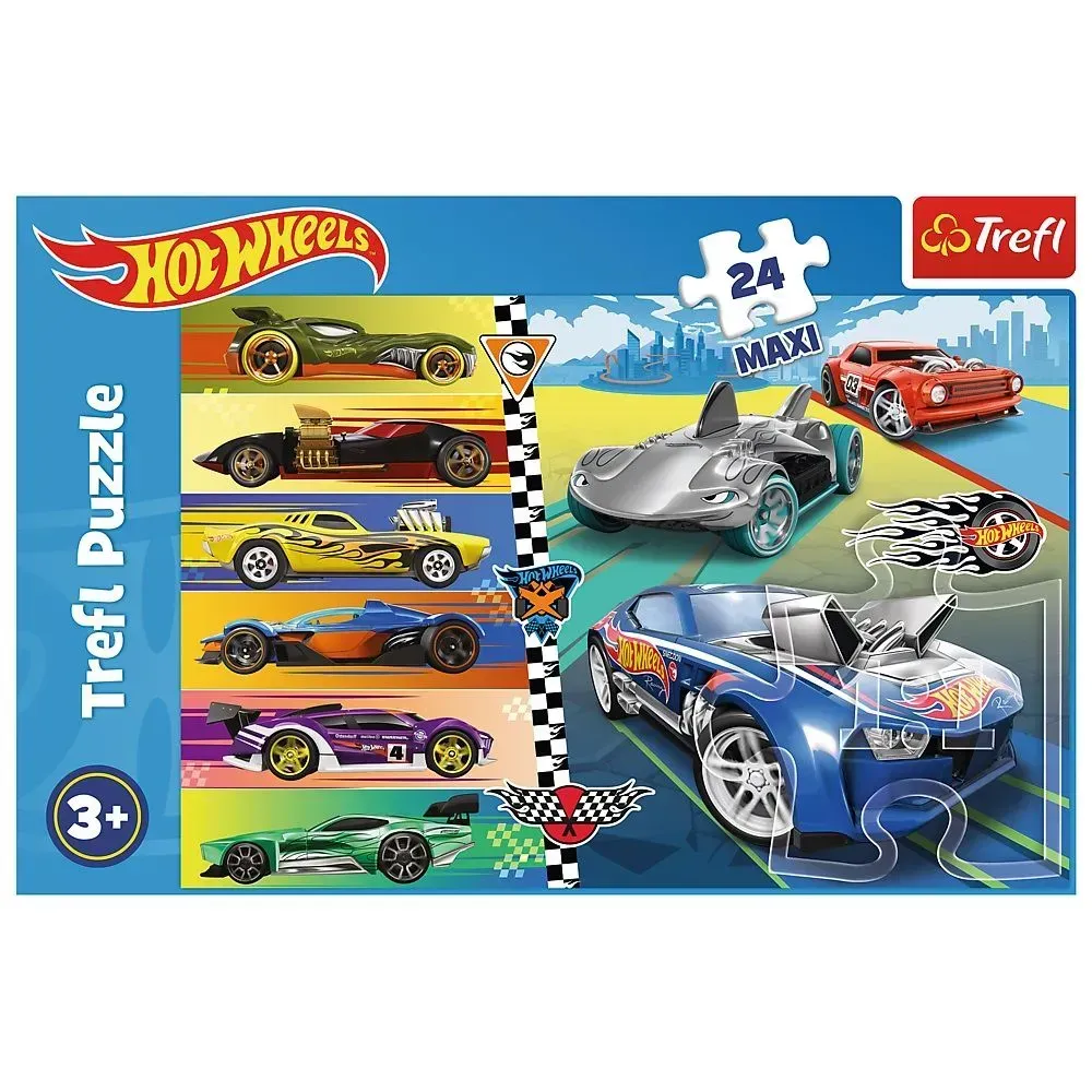 Пазлы Trefl MAXI Hot Wheels Быстрая гонка 24 эл. Разноцветный (150-98-14362)