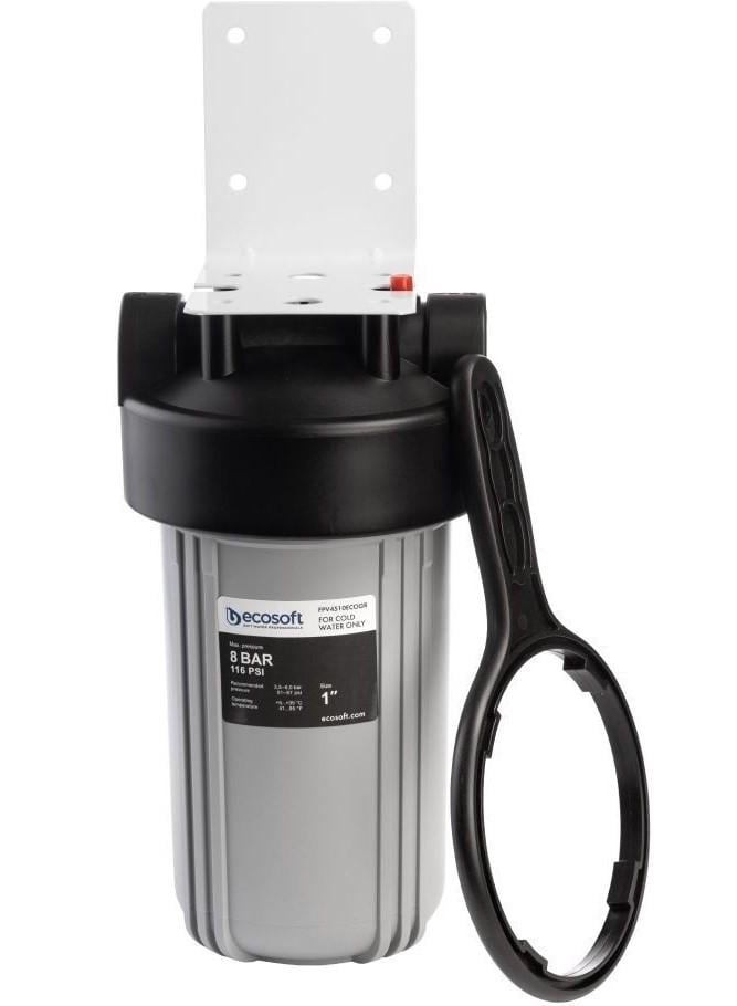 Фільтр магістральний Ecosoft ВВ10 1" 8 бар без картриджа (FPV4510ECOGR) - фото 8 Фільтр магістральний Ecosoft ВВ10 1" 8 бар без картриджа (FPV4510ECOGR) - фото 8