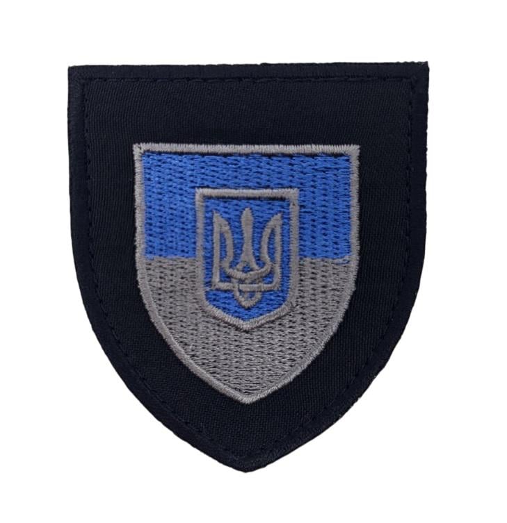 Шеврон Флаг с гербом 7х8,5 см Голубой (3585335)
