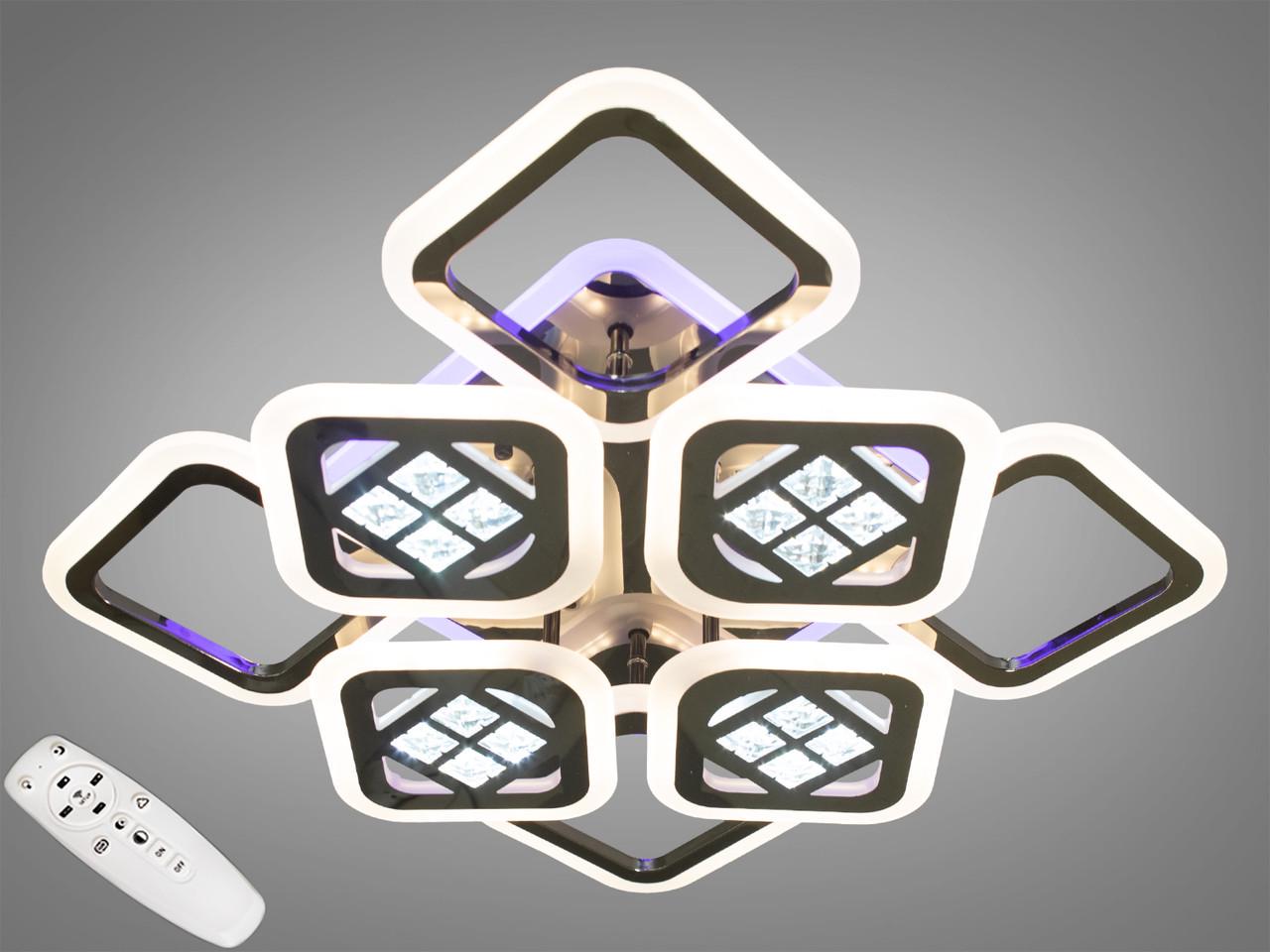 Люстра потолочная с диммером LED AS8190/4+4BHR 3col dim (2437597088)