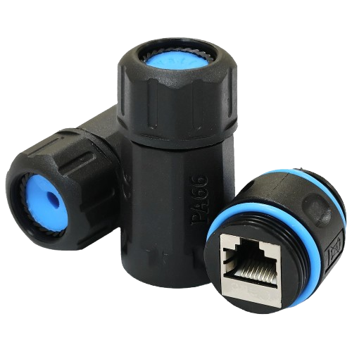 З'єднувач водонепроникний під конектор RJ45-RJ45 LW cat 6 STP IP68 Чорний (32534434) З'єднувач водонепроникний під конектор RJ45-RJ45 LW cat 6 STP IP68 Чорний (32534434)