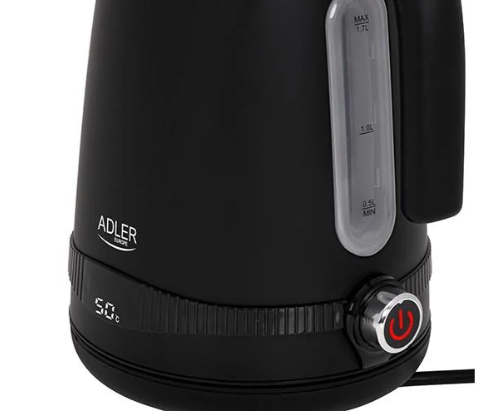 Электрочайник Adler стальной с ЖК-дисплеем и контролем температуры 1,7 л Черный (AD 1295b) - фото 3 Электрочайник Adler стальной с ЖК-дисплеем и контролем температуры 1,7 л Черный (AD 1295b) - фото 3