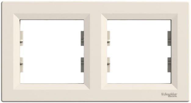 Рамка Schneider Electric EPH5800223 Asfora 2 поста пластик Кремовый (11485809)