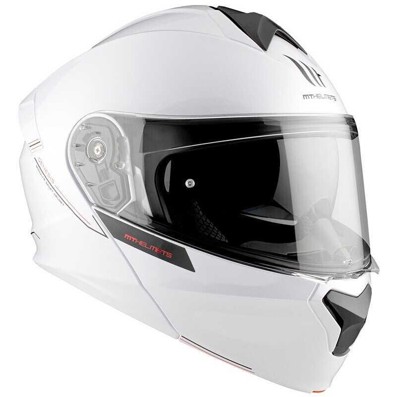 Мотошлем MT HELMETS Genesis SV A0 M Gloss White (29176) - фото 7