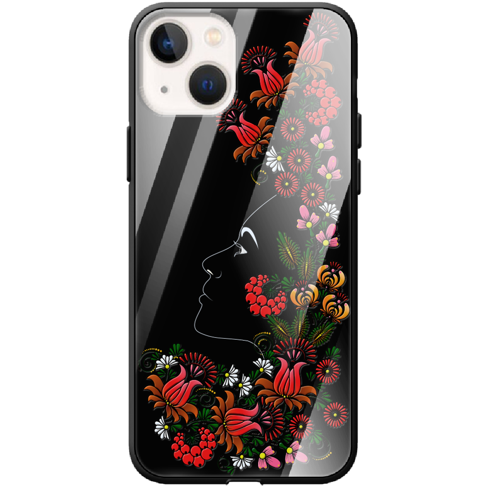 Чохол BoxFace iPhone 13 3D Ukrainian Muse Чорний силікон зі склом (43370-bk64-43865)