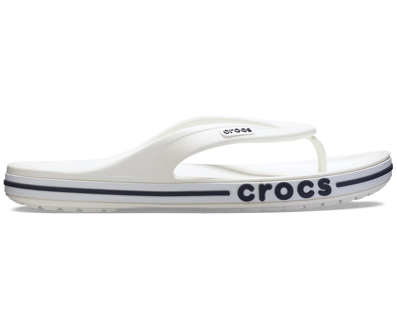 Вьетнамки Crocs Bayaband Flip M8W10 р. 41 26,5 см White/Navy (205393-W)