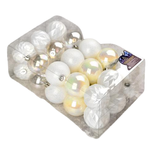 Шарики новогодние Stenson 9633 6 см 30 шт. (12909624)