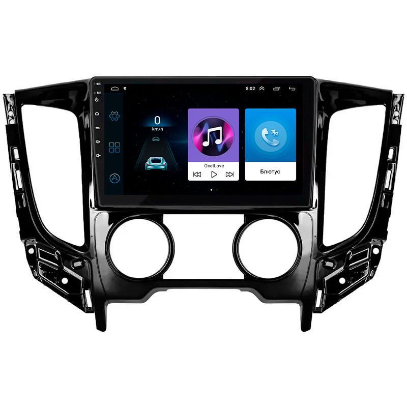 Автомагнітола штатна Lesko для Mitsubishi L200 V Manual AC 2015-2019 9" 1/16 Gb Wi-Fi GPS Base