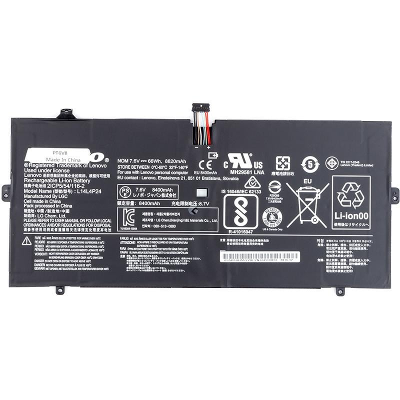 Аккумулятор Power для ноутбуков Lenovo 4 Pro L14M4P24 7,6V 8820mAh Аккумулятор Power для ноутбуков Lenovo 4 Pro L14M4P24 7,6V 8820mAh