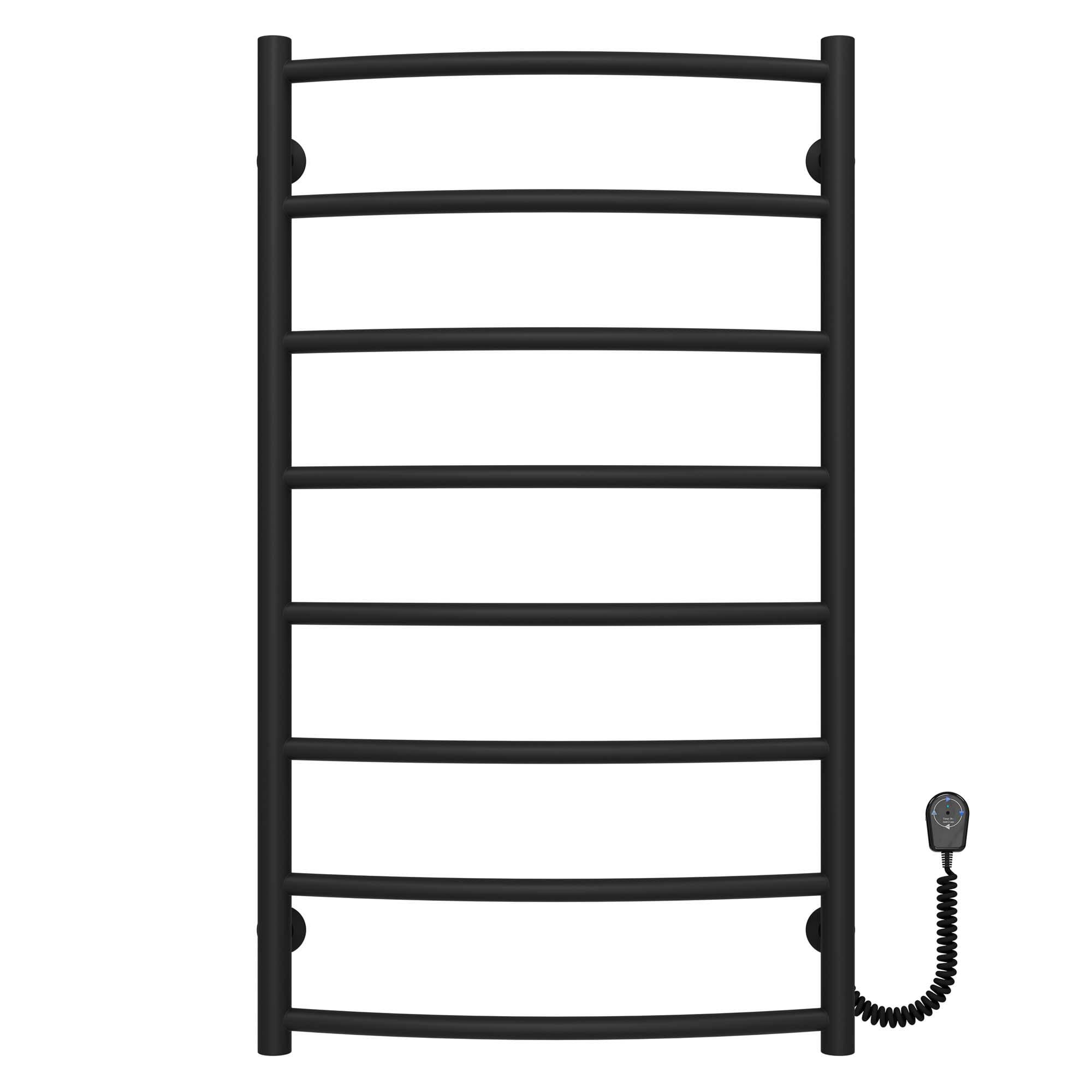 Полотенцесушитель электрический Deffi Классик П8 EF16 правое подключение нержавеющая сталь 500x900 мм Черный (C.DK.90.50.8.EBR5)