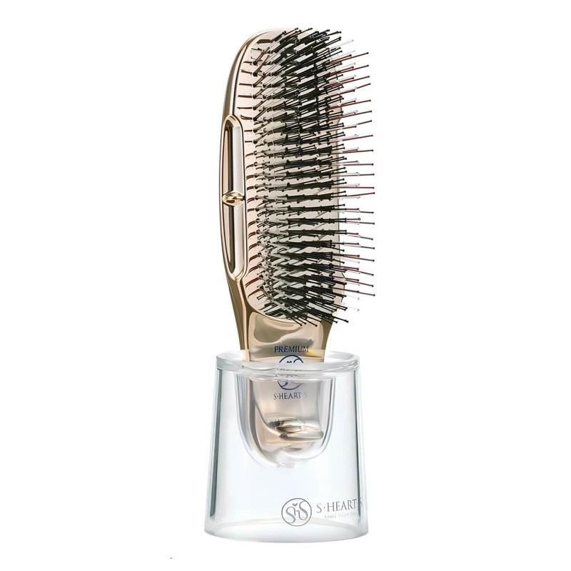 Щетка для волос японская S-Heart-S Scalp Brush массажная для роста волос и очищения кожи головы Gold (34765461)