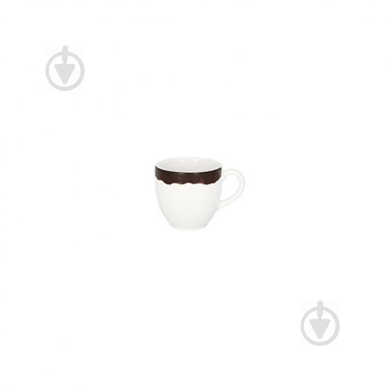 Чашка для эспрессо RAK Porcelain Woodart фарфор 90 мл Белый с коричневым (95120)
