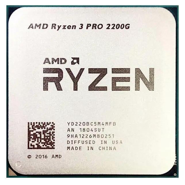 Процессор AMD Ryzen 3 2200G PRO YD220BC5M4MPK sAM4 4T 3,7 ГГц
