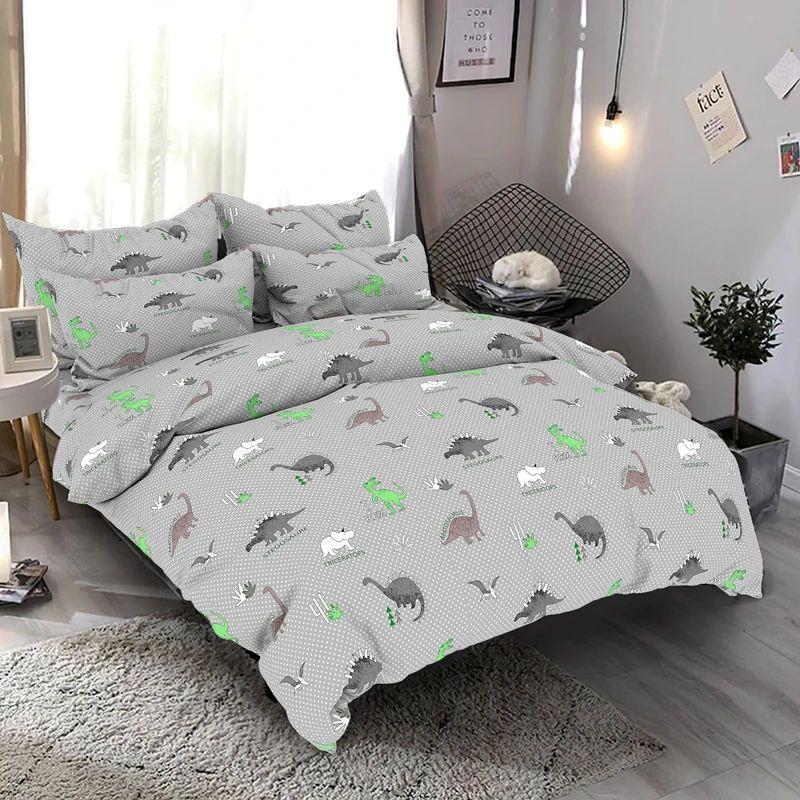 Комплект постільної білизни підлітковий ТМ Україночка Динозаври бязь голд 9985169 (DR013135) Комплект постільної білизни підлітковий ТМ Україночка Динозаври бязь голд 9985169 (DR013135)