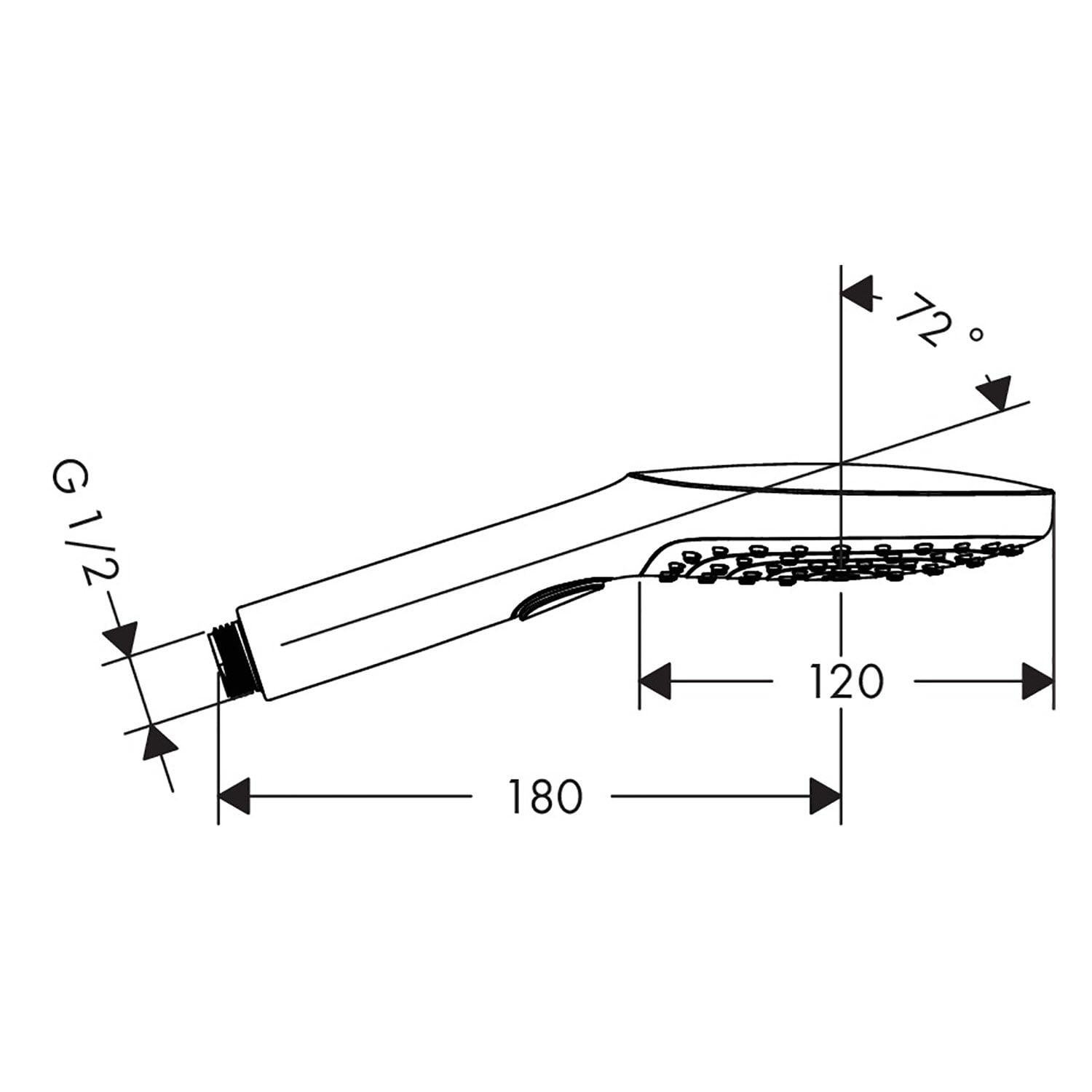 Душевая лейка Hansgrohe Raindance Select 26520140 с кнопкой 120 мм Бронзовый (147369) - фото 2