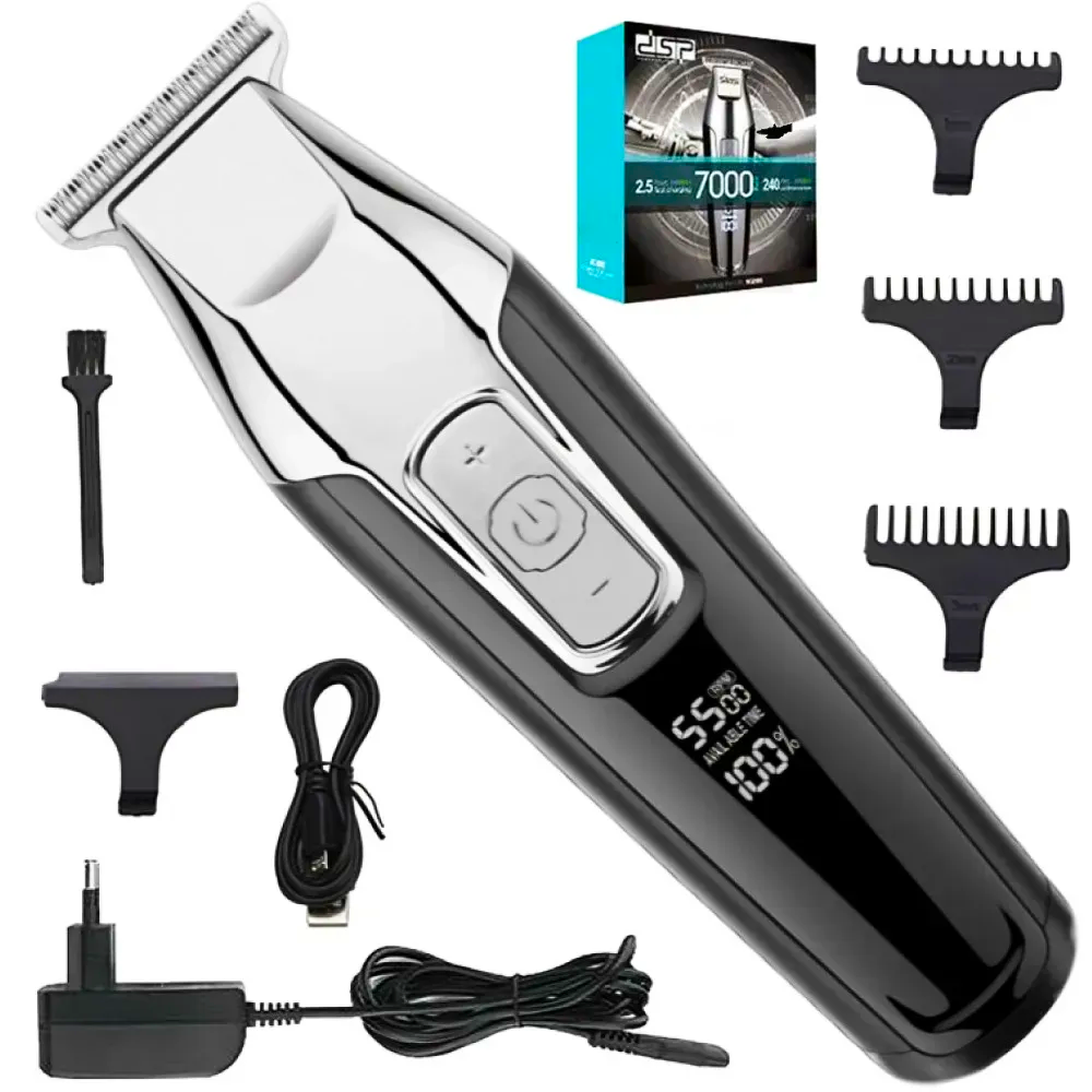 Триммер аккумуляторный DSP 90286 для стрижки волос с насадками 3 шт. (25604372)