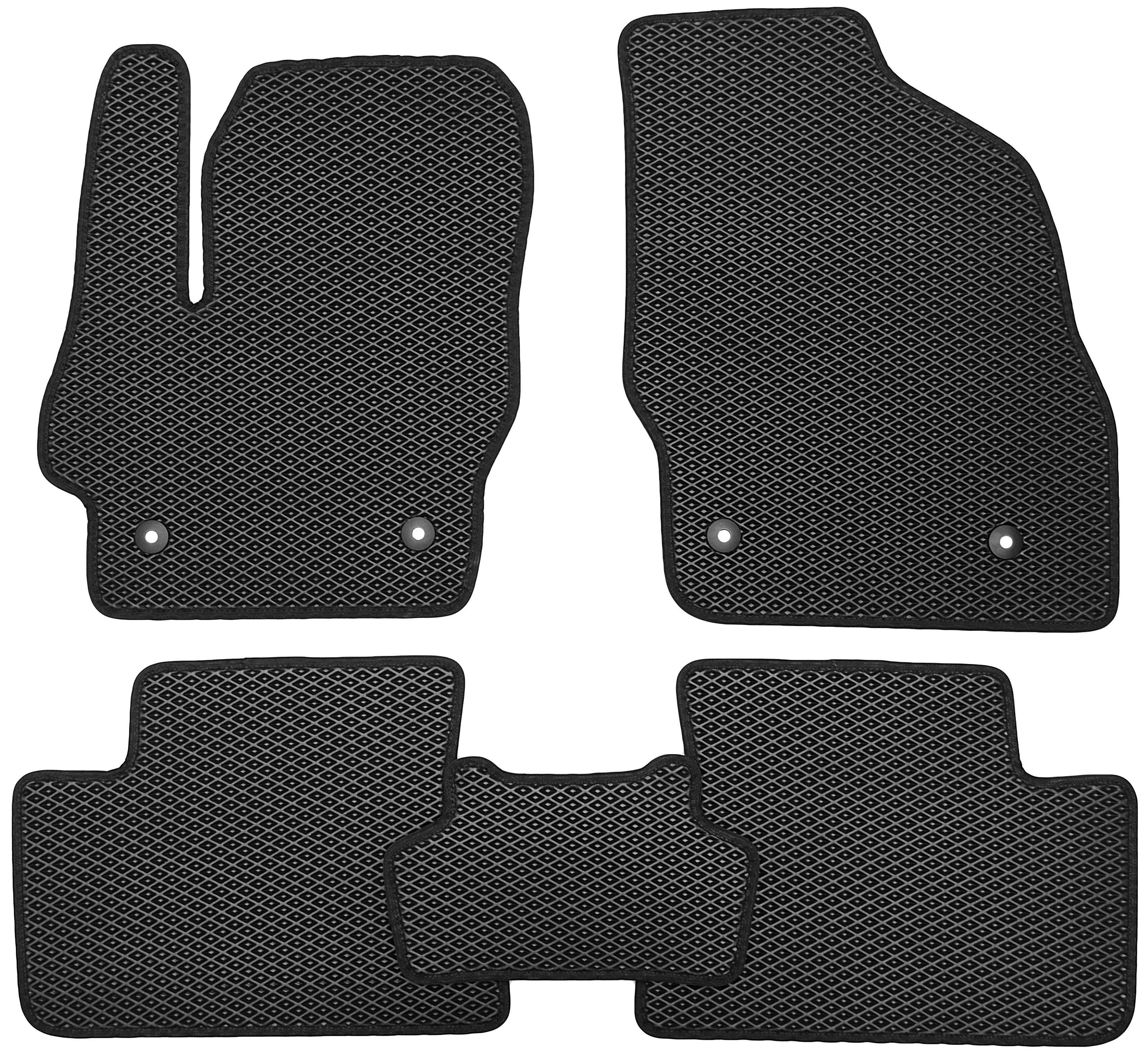 Коврики Kinetic в салон для Mazda 3 2009/2013 EVA полимерные Черный