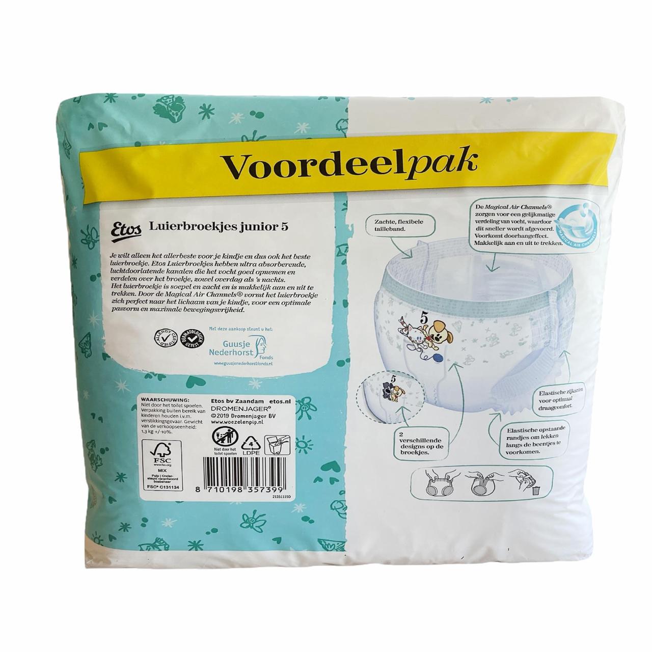 Підгузки-трусики Etos 5 Junior 12-18 кг 99 шт. (2599273649) - фото 2 Підгузки-трусики Etos 5 Junior 12-18 кг 99 шт. (2599273649) - фото 2