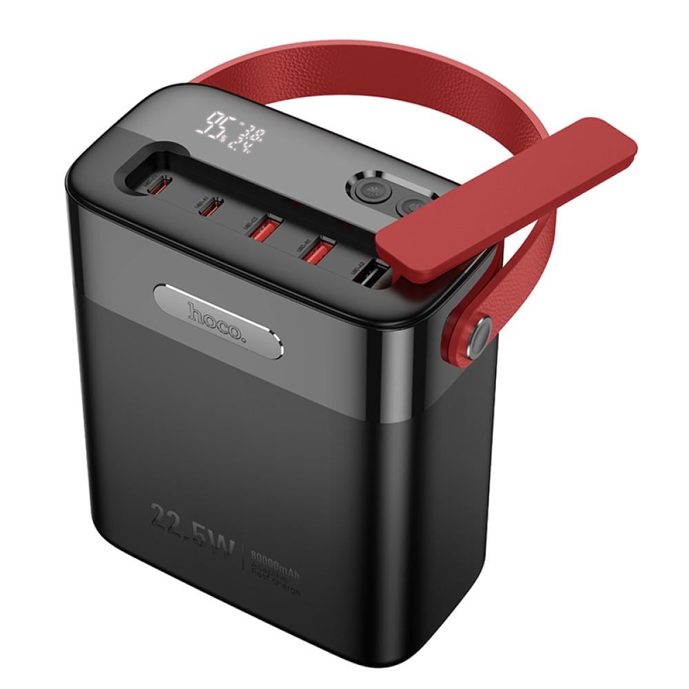 Повербанк Hoco J143 80000 мАг 22,5 Вт індикатор заряду/швидка зарядка/USB-A/USB-C/5 портів/LED-індикатор/ліхтарик Чорний (J143) - фото 5 Повербанк Hoco J143 80000 мАг 22,5 Вт індикатор заряду/швидка зарядка/USB-A/USB-C/5 портів/LED-індикатор/ліхтарик Чорний (J143) - фото 5