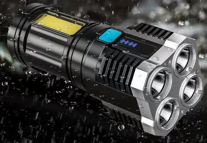 Фонарь ручной X509/L-S03-4LED 3030+COB пластик Черный (X509) - фото 7