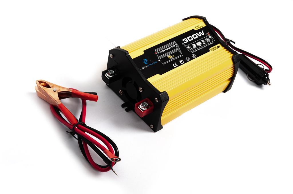 Автомобильный инвертор CHY300W 220V/USB/300W abs-пластик Черный (113490)
