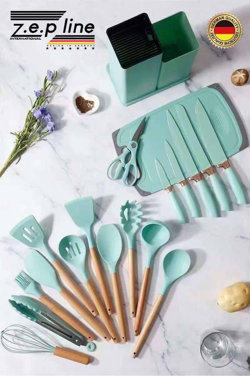 Набір ножів Zepline ZP-107 з подвійною підставкою та обробною дошкою (TURZP107) - фото 4 Набір ножів Zepline ZP-107 з подвійною підставкою та обробною дошкою (TURZP107) - фото 4