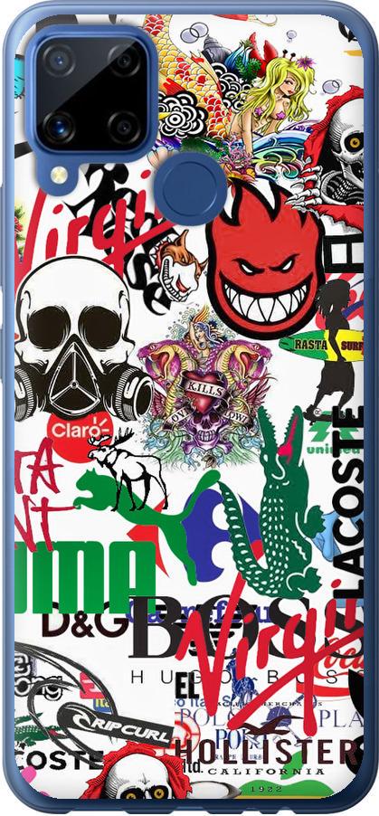 Чохол на Realme C15 Many different logos (4022u-2063-42517) Чохол на Realme C15 Many different logos (4022u-2063-42517)