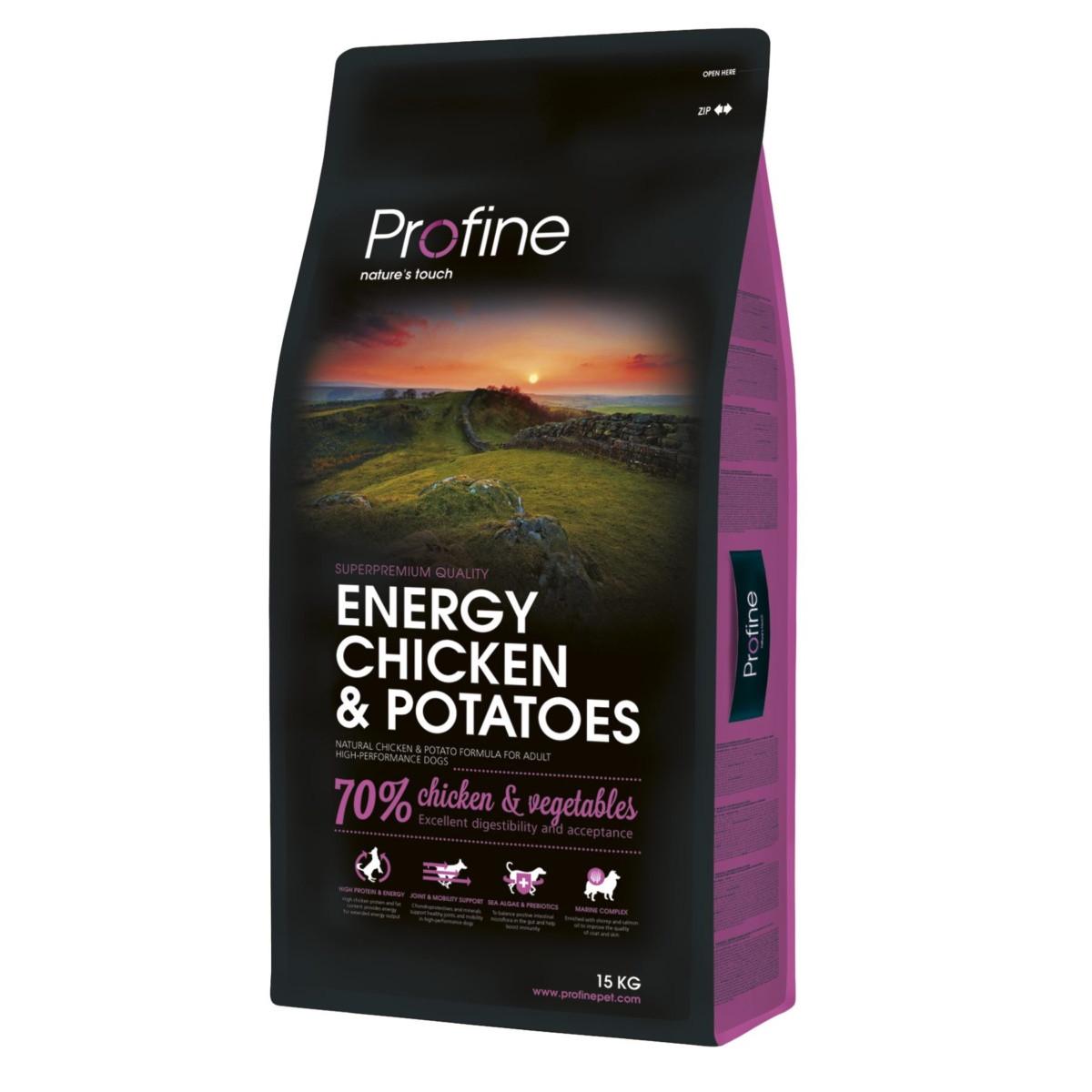 Корм сухой Profine Energy Chicken с курицей и картофелем для взрослых собак с повышенной активностью 15 кг (8595602517473)