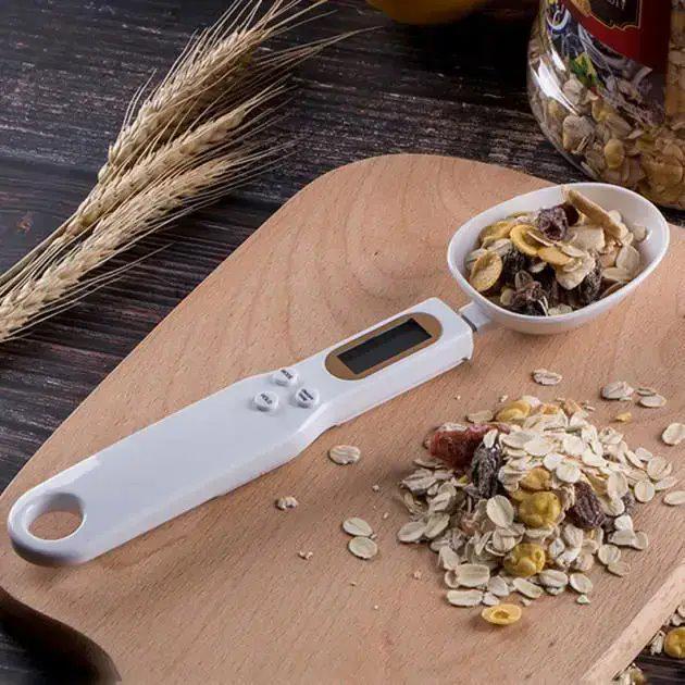 Ложка-весы электронная мерная Digital Spoon Scale с LCD дисплеем до 500 г Белый - фото 4 Ложка-весы электронная мерная Digital Spoon Scale с LCD дисплеем до 500 г Белый - фото 4