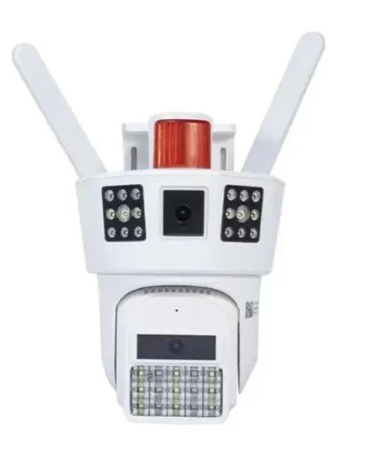 Камера видеонаблюдения Triple Screens PTZ SD-39 WiFi с солнечной панелью White