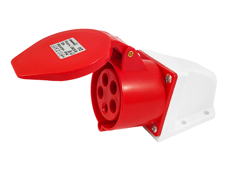 Розетка силовая стационарная Lemanso LM2038 3LEE-125L 3п+е+н 2A 380-415 V IP44 Красный (7456)