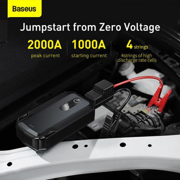 Пуско-зарядний пристрій BASEUS MAX Car Jamp Starter Super Energy 3в1 12V 20000 mAh 2000A з функцією павербанку Чорний (CGNL020001) - фото 11