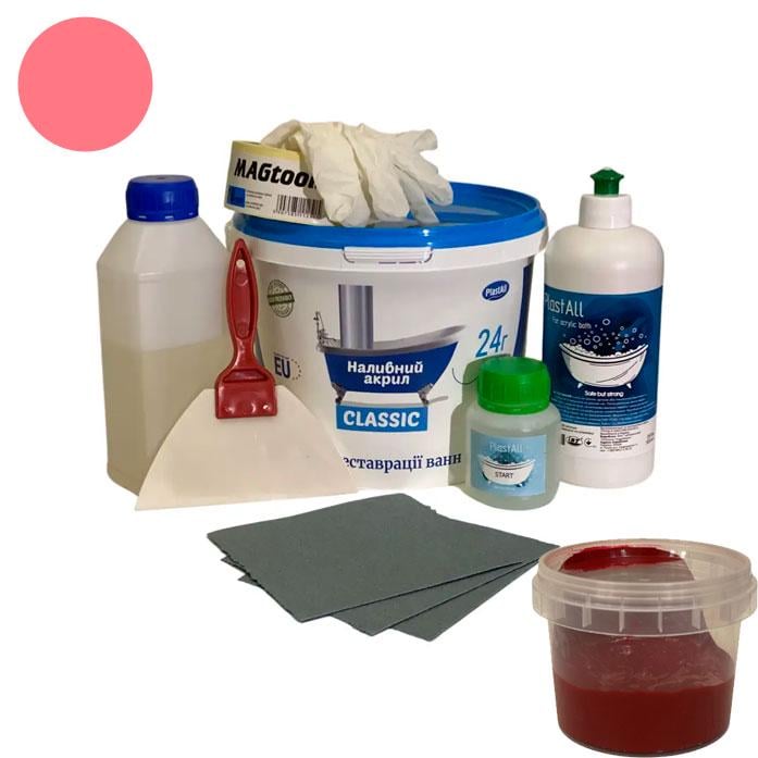 Акрил для ванн реставрації Plastall Classic 1,7 м 3,3 кг Червоний (15175704)