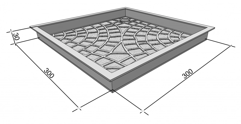 Форми для тротуарної плитки Верес-2007 Павутинка 300х300 мм 25 шт. (1010225-3163) - фото 3 Форми для тротуарної плитки Верес-2007 Павутинка 300х300 мм 25 шт. (1010225-3163) - фото 3