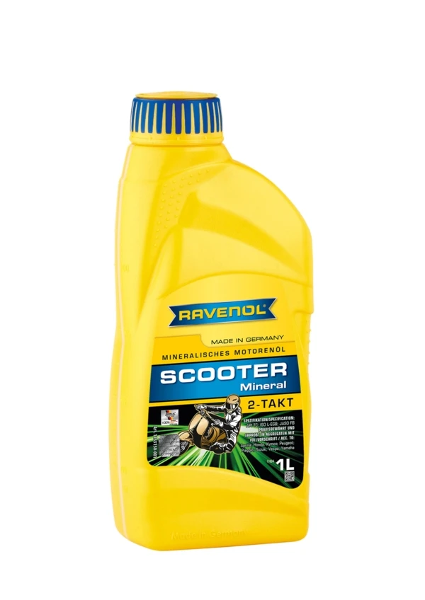Масло для скутера 2T RAVENOL Scooter Mineral минеральное 1 л (1153150-001)