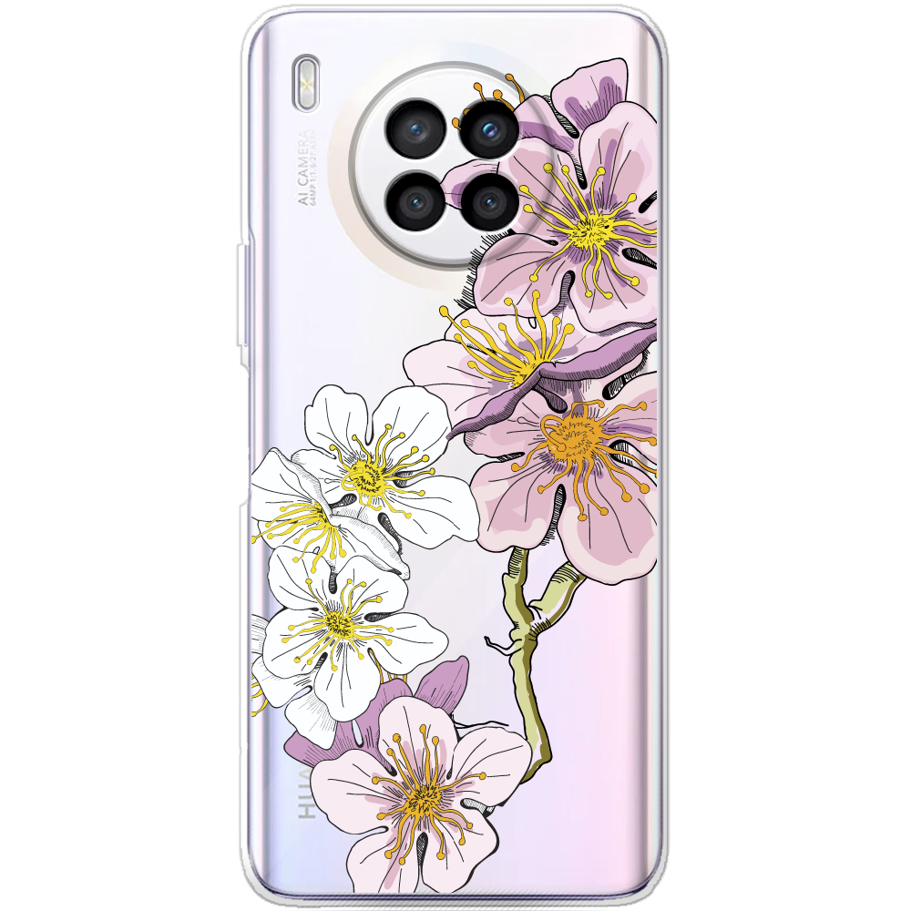 Чехол BoxFace Huawei Nova 8i Cherry Blossom Прозрачный силикон (43692-cc4-43692)
