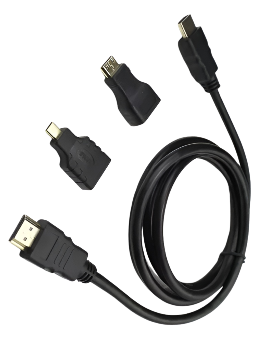 Кабель с hdmi на hdmi + micro и mini hdmi переходники Andowl Q-HD310X1 4k ultra hd hdr переходник адаптер 1,5 м черный (c011fb4e)