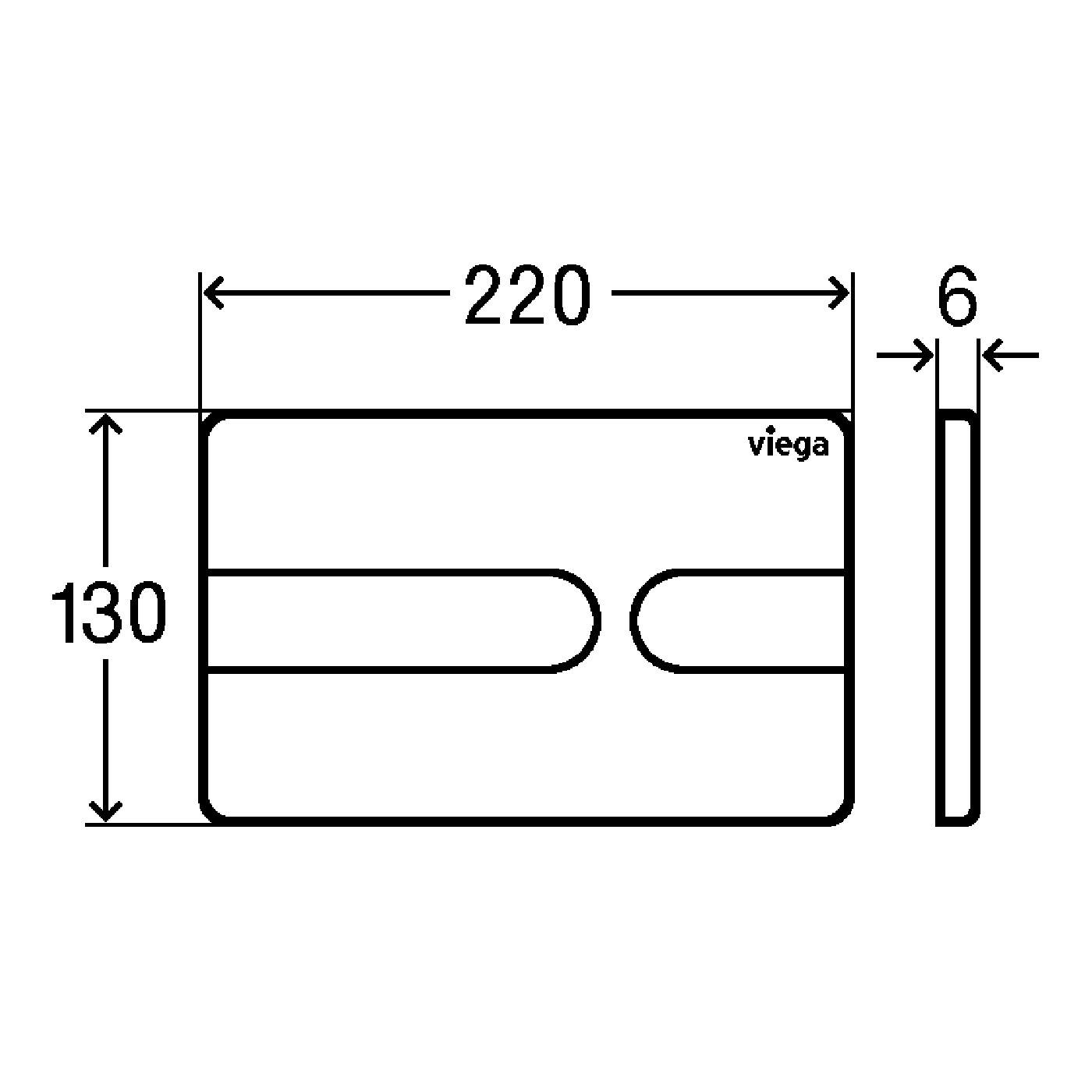 Кнопка зливу для інсталяції Viega Prevista Visign for Style 23 773175 Чорний (75518) - фото 2