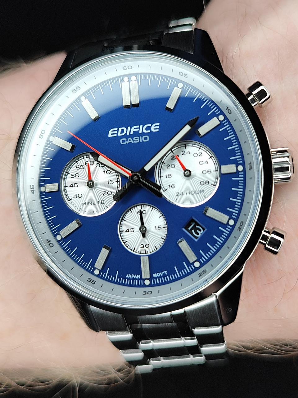 Наручные часы мужские Casio EFR-575D-2A Edifice со стальным корпусом/водозащитой 100 м Синий (2734178528)