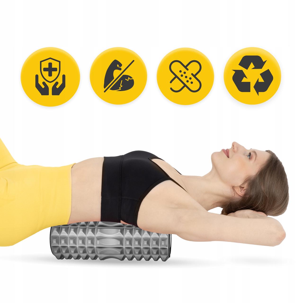 Масажний ролик 4fizjo EVA 33x14 см Grey (P-5907739314369) - фото 8 Масажний ролик 4fizjo EVA 33x14 см Grey (P-5907739314369) - фото 8