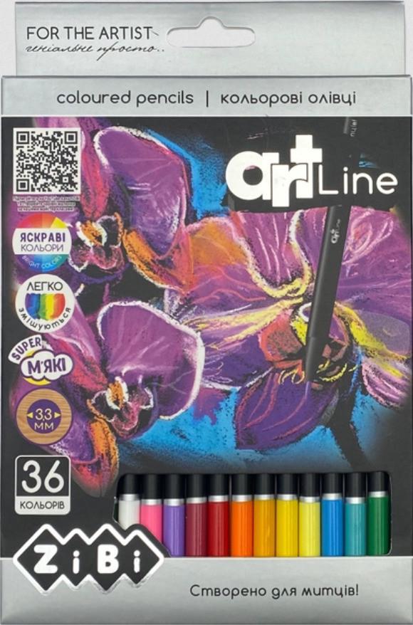 Карандаши цветные ZiBi Art Line круглые 36 цветов
