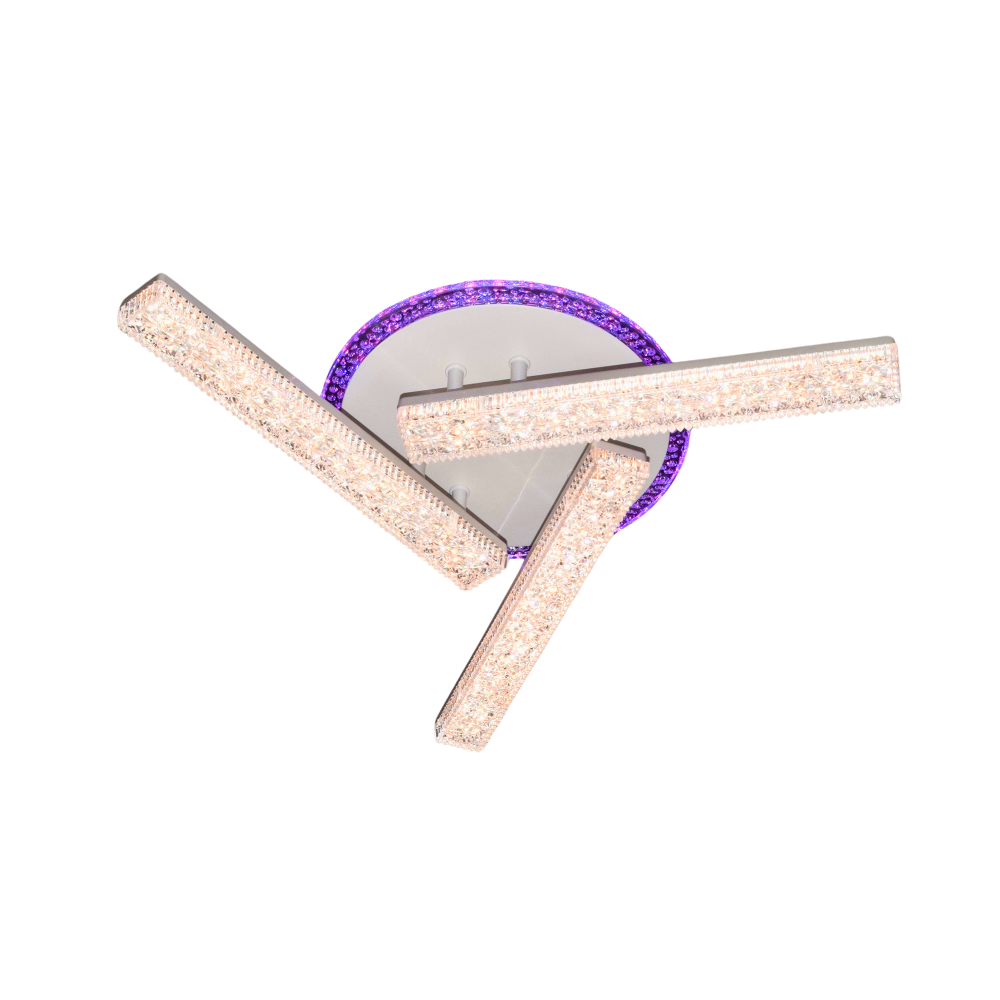 Люстра светодиодная акриловая с подсветкой Valeso V 3445-3С-TL WH с пультом (000037713)