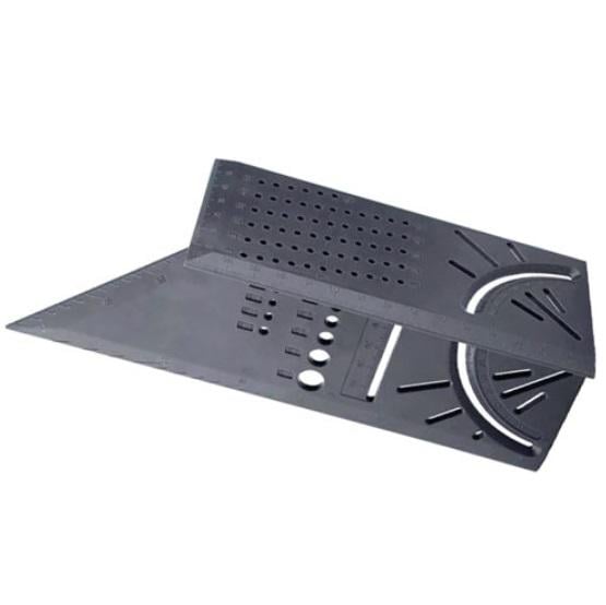 Кутник розмічальний 3D японський багатофункціональний кутовий 45/90° Grey (510542) Кутник розмічальний 3D японський багатофункціональний кутовий 45/90° Grey (510542)