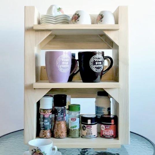 Полка для кружек из дерева Карби Бланже (СДК-002701)